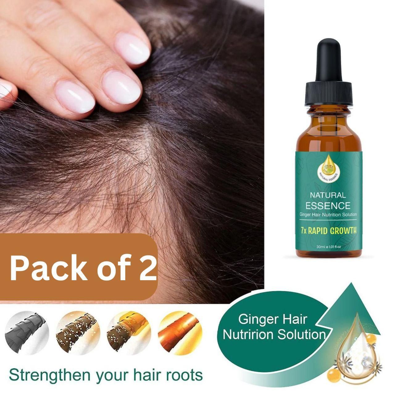 Natural Essence Ginger Hair Nutrition Solution 7* Rapid Growth 30ml