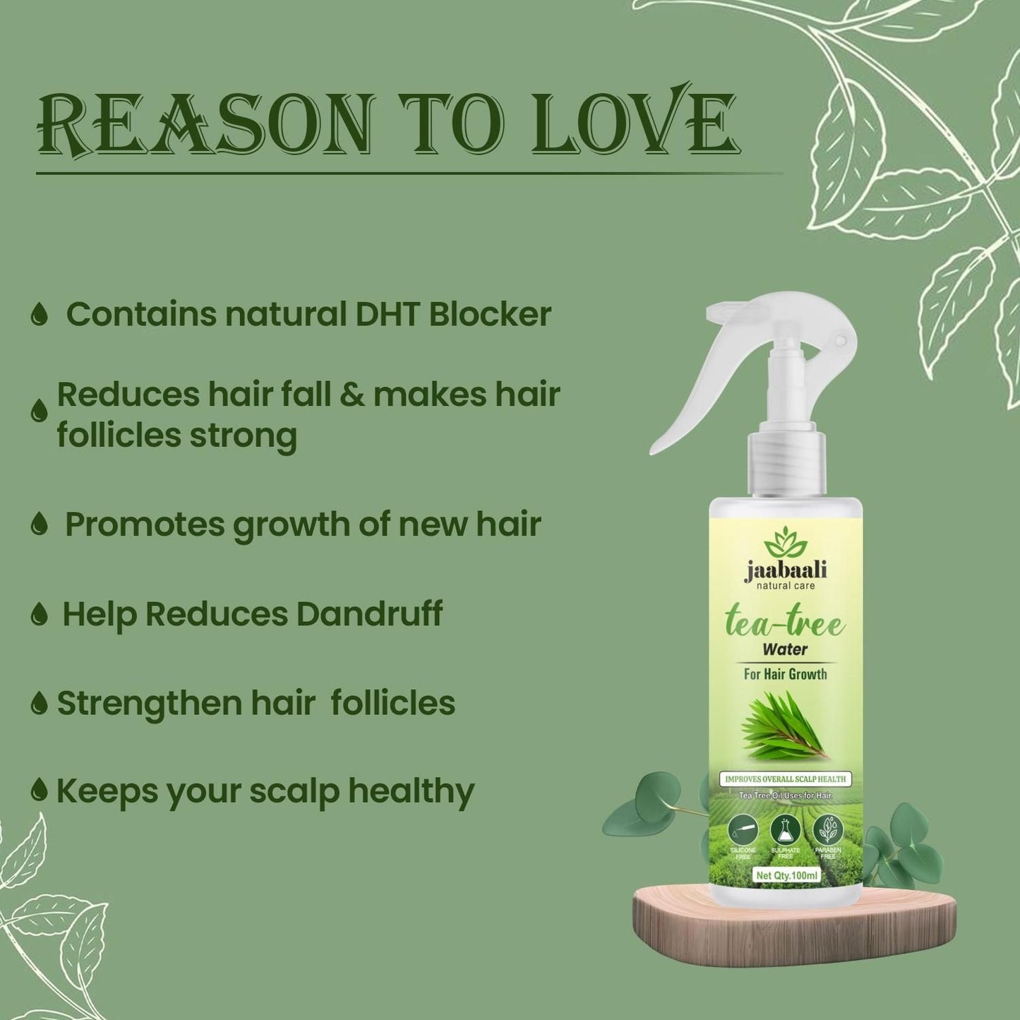 Tea Tree Water for Hair Growth 100ml